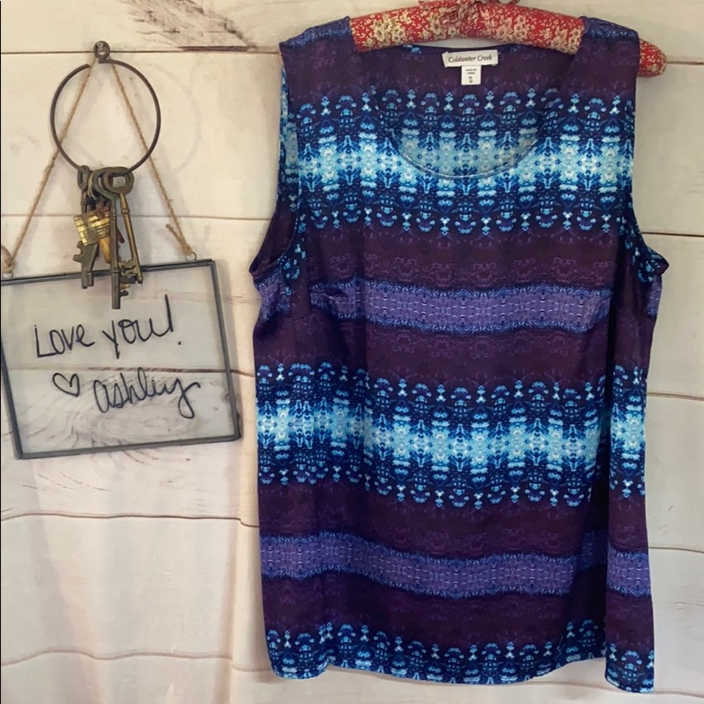 Coldwater Creek; Purple; Blue; Tank Top; XL; 16